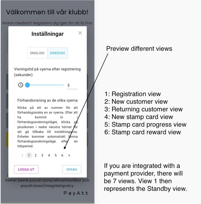 Display app preview in settings